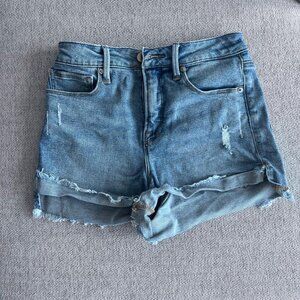 Good American Distressed Denim Shorts - Size 26 or 2